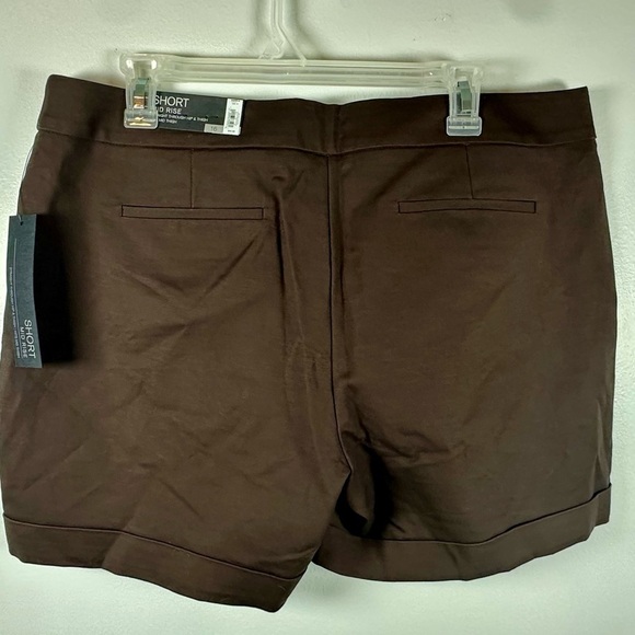 Apt. 9 Women's Brown Shorts Mid Rise Size 16 New - Picture 8 of 9